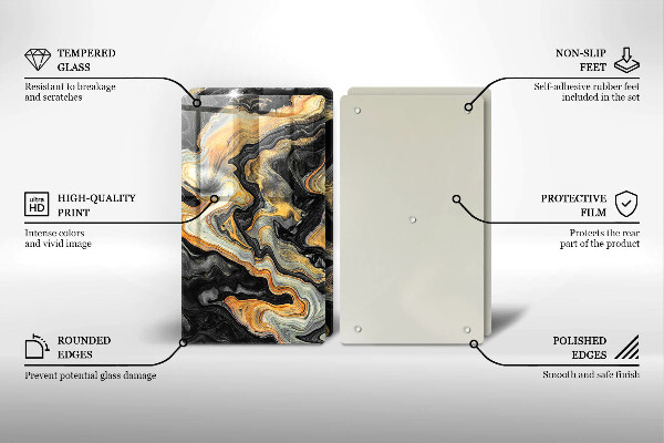 Főzőlap védő üveglap Absztrakt szerkezet