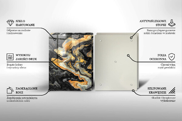 Főzőlap védő üveglap Absztrakt szerkezet