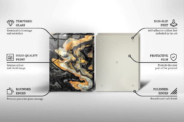 Főzőlap védő üveglap Absztrakt szerkezet