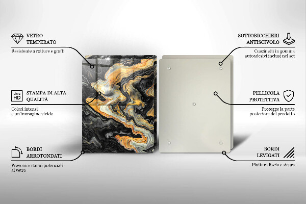 Főzőlap védő üveglap Absztrakt szerkezet