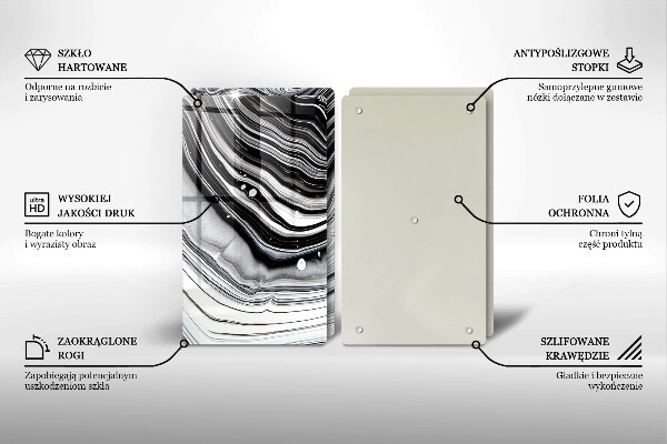 Főzőlap védő üveglap Tinta absztrakció