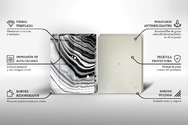 Főzőlap védő üveglap Tinta absztrakció
