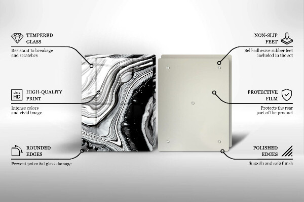 Főzőlap védő üveglap Tinta absztrakció