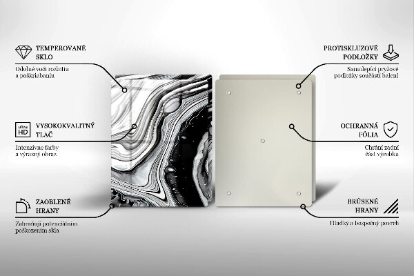 Főzőlap védő üveglap Tinta absztrakció