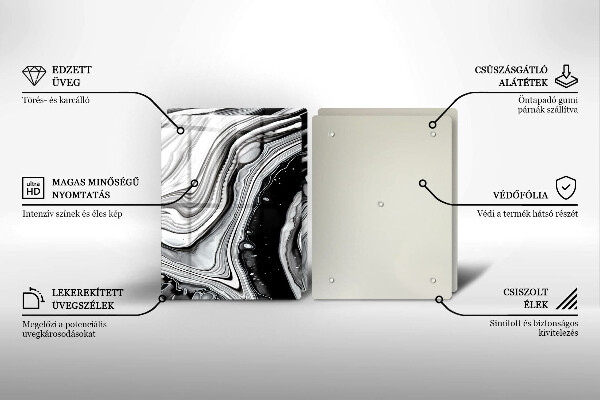 Főzőlap védő üveglap Tinta absztrakció