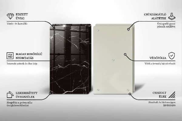 Főzőlap védő üveglap Márvány csempe