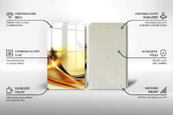 Főzőlap védő üveglap Absztrakt fényvonalak