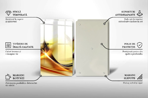 Főzőlap védő üveglap Absztrakt fényvonalak