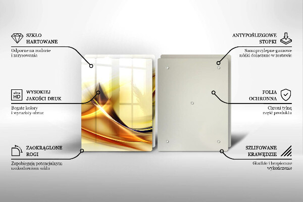 Főzőlap védő üveglap Absztrakt fényvonalak