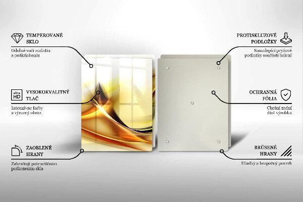 Főzőlap védő üveglap Absztrakt fényvonalak