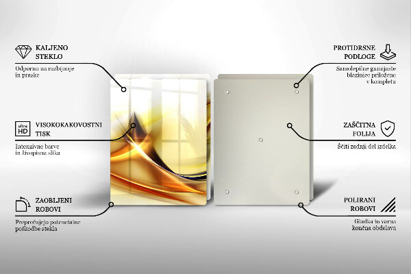 Főzőlap védő üveglap Absztrakt fényvonalak