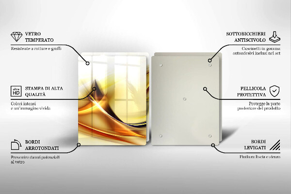 Főzőlap védő üveglap Absztrakt fényvonalak