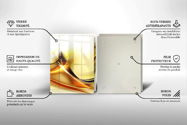 Főzőlap védő üveglap Absztrakt fényvonalak