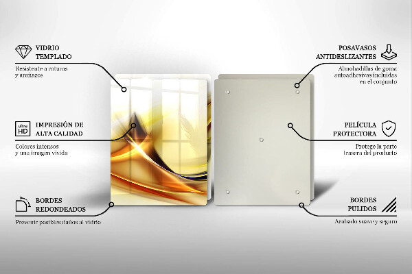 Főzőlap védő üveglap Absztrakt fényvonalak