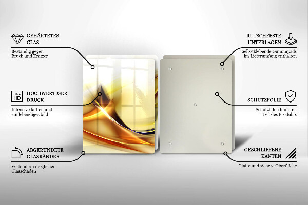 Főzőlap védő üveglap Absztrakt fényvonalak