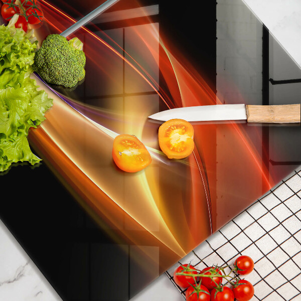 Főzőlap védő üveglap Absztrakt füst és fény