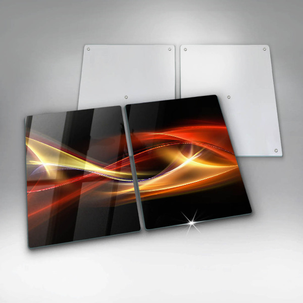 Főzőlap védő üveglap Absztrakt füst és fény