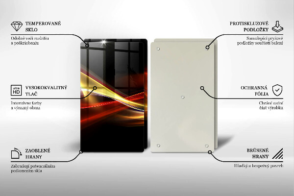 Főzőlap védő üveglap Absztrakt füst és fény