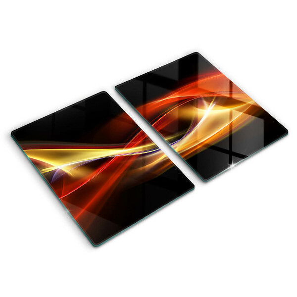 Főzőlap védő üveglap Absztrakt füst és fény