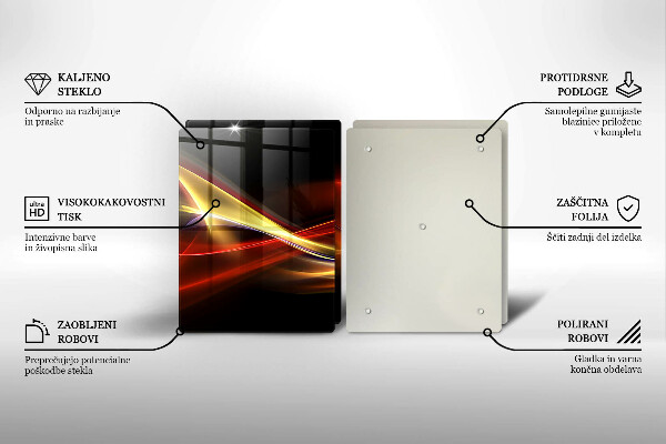 Főzőlap védő üveglap Absztrakt füst és fény