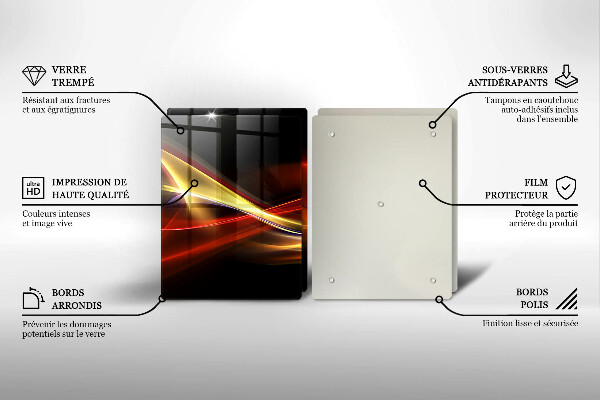 Főzőlap védő üveglap Absztrakt füst és fény