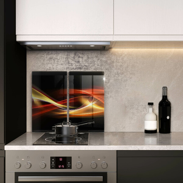 Főzőlap védő üveglap Absztrakt füst és fény
