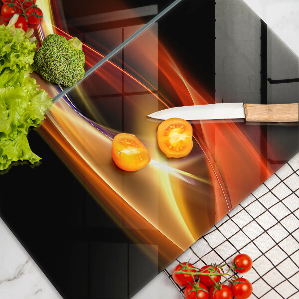 Főzőlap védő üveglap Absztrakt füst és fény