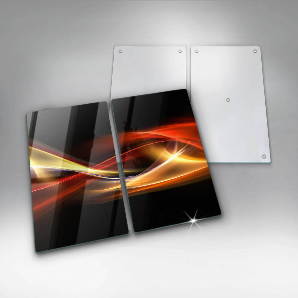 Főzőlap védő üveglap Absztrakt füst és fény