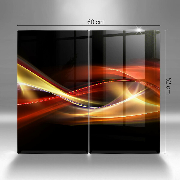 Főzőlap védő üveglap Absztrakt füst és fény