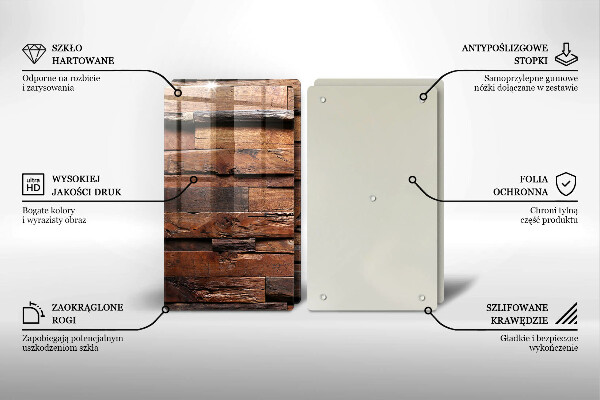 Főzőlap védő üveglap Dekoratív fa táblák