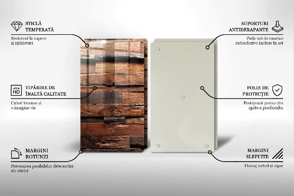 Főzőlap védő üveglap Dekoratív fa táblák