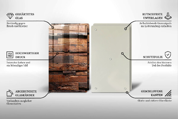 Főzőlap védő üveglap Dekoratív fa táblák