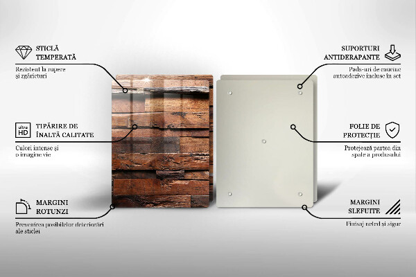 Főzőlap védő üveglap Dekoratív fa táblák