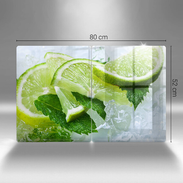 Főzőlap védő üveglap Lime menta és jég