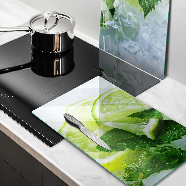 Főzőlap védő üveglap Lime menta és jég