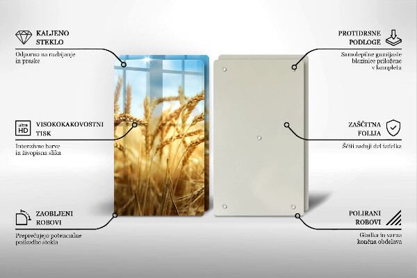 Főzőlap védő üveglap Kalász gabonafélék a területen