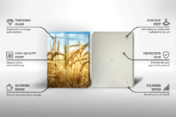 Főzőlap védő üveglap Kalász gabonafélék a területen