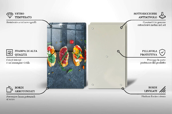 Főzőlap védő üveglap Színes szendvicsek