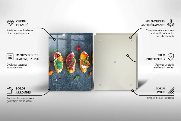 Főzőlap védő üveglap Színes szendvicsek