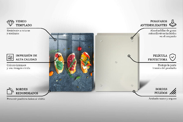 Főzőlap védő üveglap Színes szendvicsek