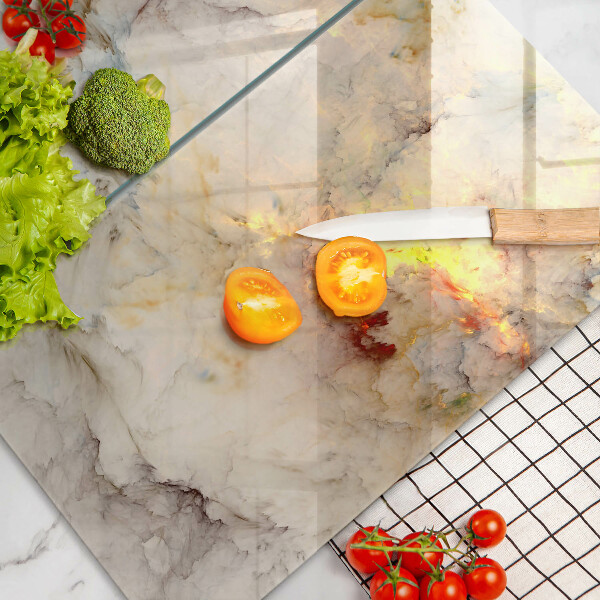 Főzőlap védő üveglap Márvány textúra arannyal