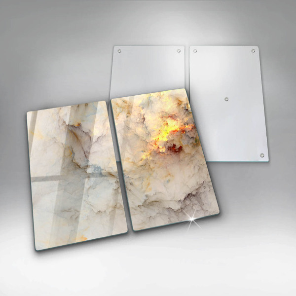 Főzőlap védő üveglap Márvány textúra arannyal