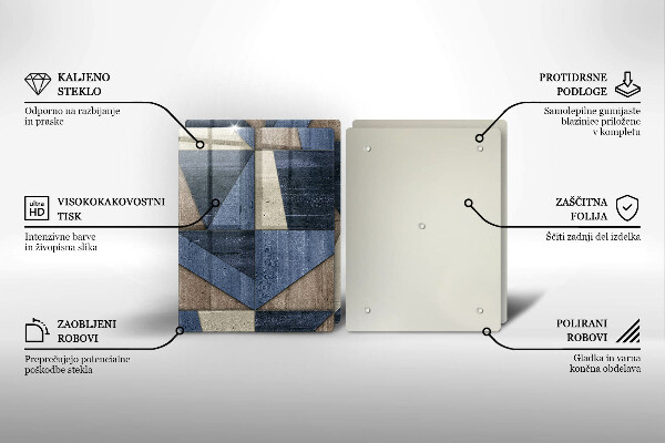 Főzőlap védő üveglap Geometriai absztrakció