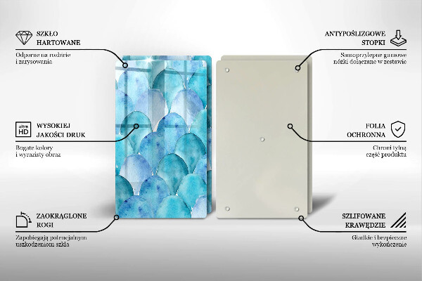 Főzőlap védő üveglap Akvarell skálák