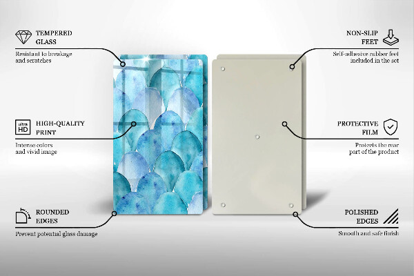Főzőlap védő üveglap Akvarell skálák