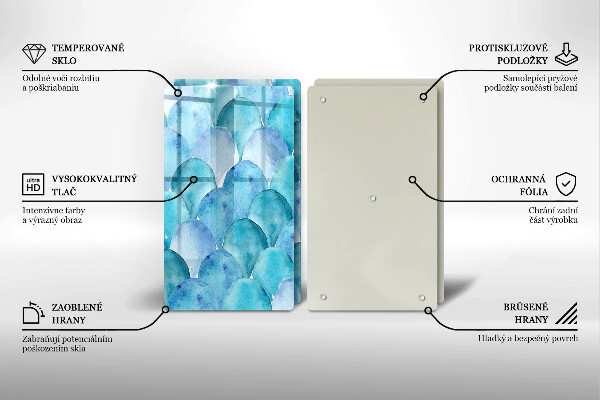 Főzőlap védő üveglap Akvarell skálák