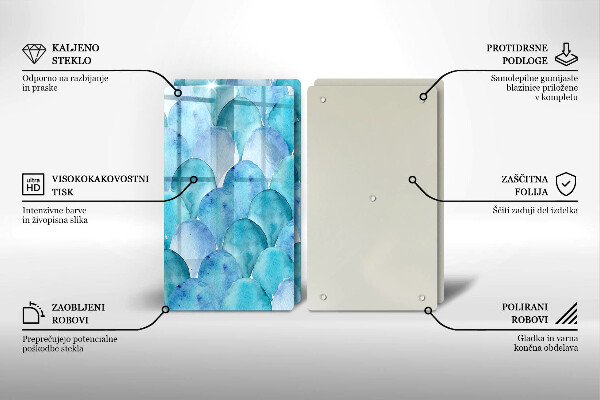 Főzőlap védő üveglap Akvarell skálák