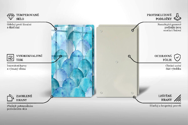 Főzőlap védő üveglap Akvarell skálák