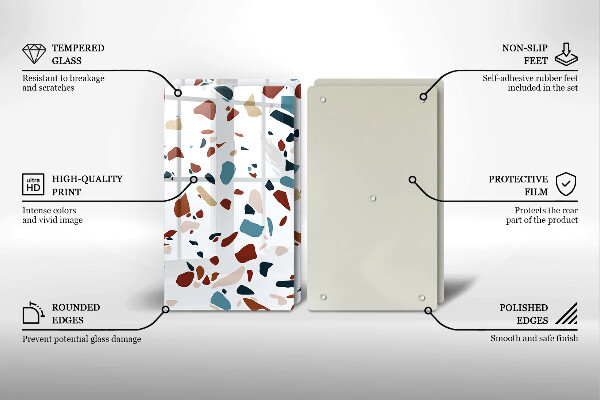 Főzőlap védő üveglap Díszítő kő