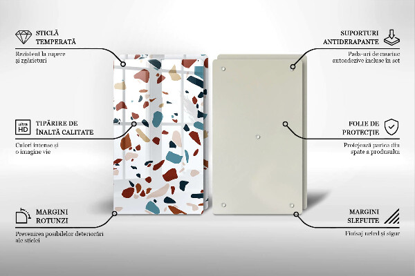 Főzőlap védő üveglap Díszítő kő